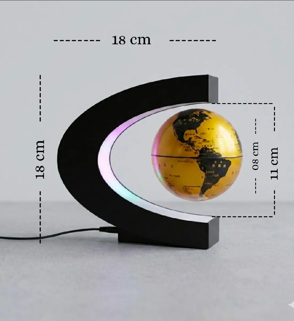 C-Shaped Magnetic Levitating Floating Globe Lamp (LED)