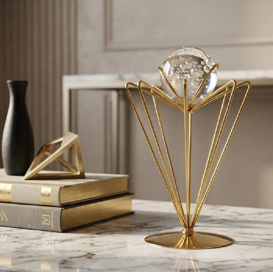 Luxurious Geometric Shape Crystal Ball Decor Piece | Glass decor