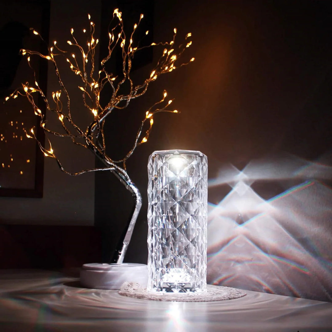 Crystal Diamond Lamp – 16 Color Changing LED Touch & Remote Control USB Rechargeable Lamp