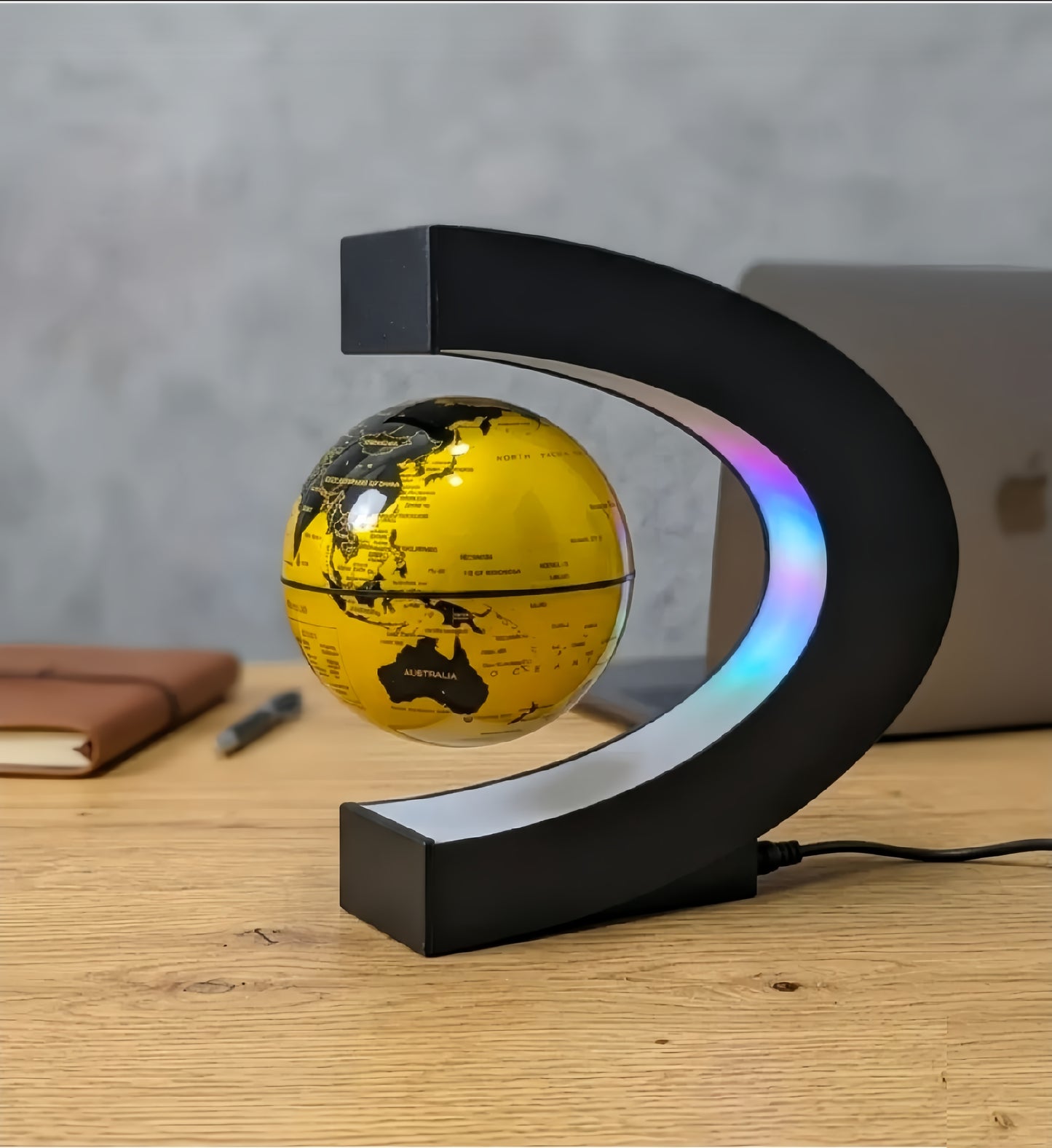 C-Shaped Magnetic Levitating Floating Globe Lamp (LED)