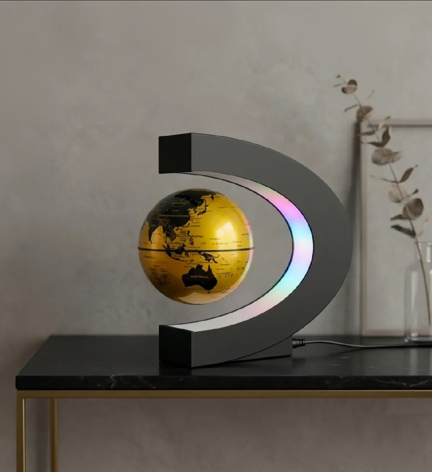 C-Shaped Magnetic Levitating Floating Globe Lamp (LED)