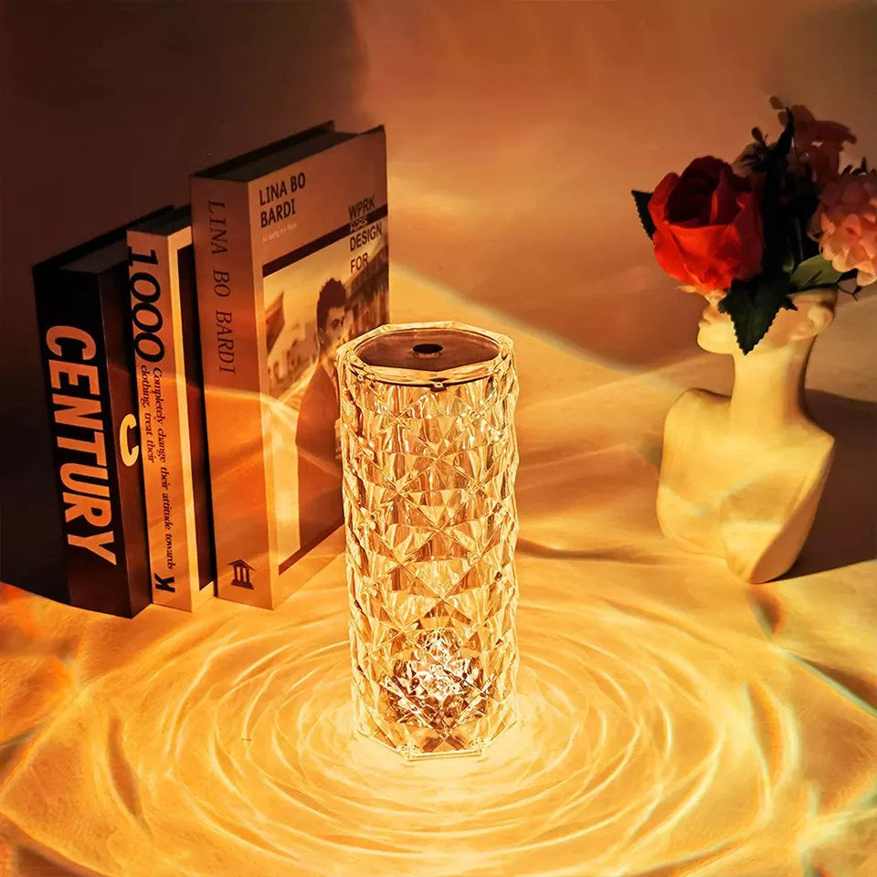 Crystal Diamond Lamp – 16 Color Changing LED Touch & Remote Control USB Rechargeable Lamp